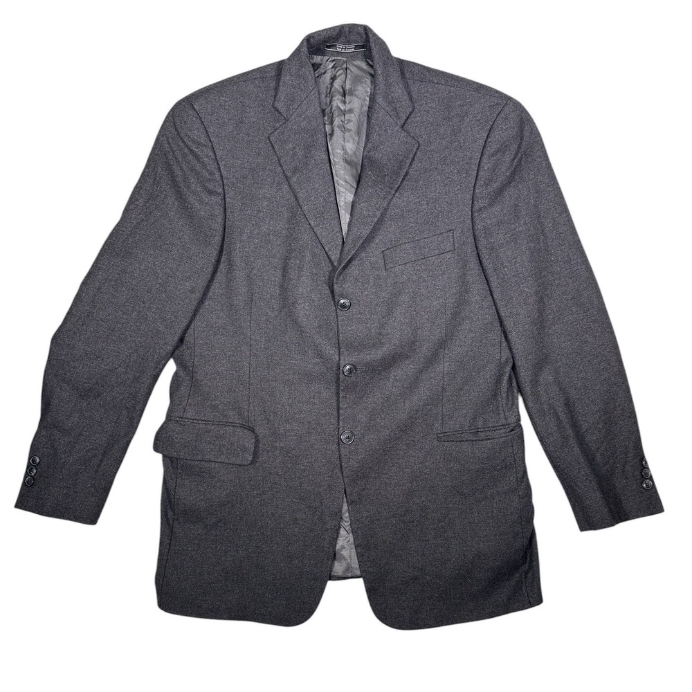 100% Cashmere Sport Coat Arnold Brant Bill Paul Mens 42R Blazer 3 Button Grey